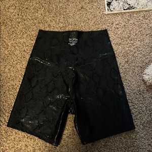 Sofia Black Snake Print Biker Shorts